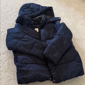 Gap Kids Navy Hooded Puffer Coat